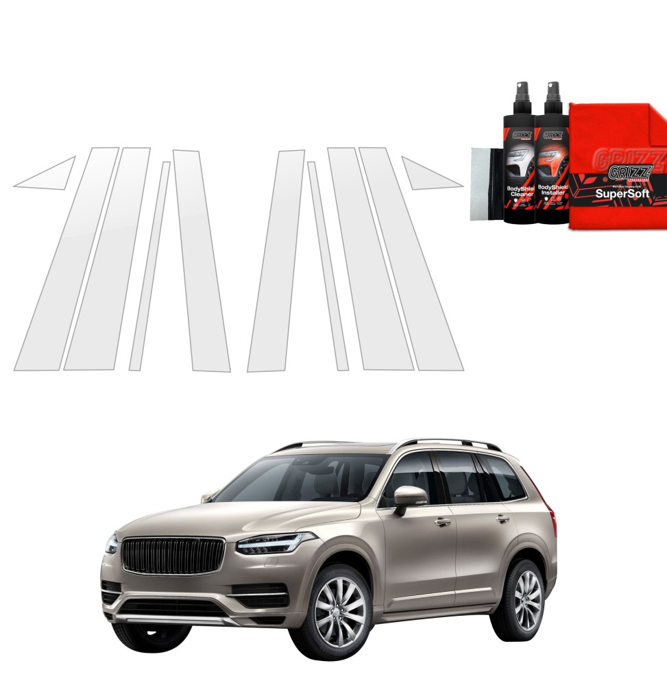 10w1 Folia ochronna na słupki do Volvo XC90 (2015-2020)