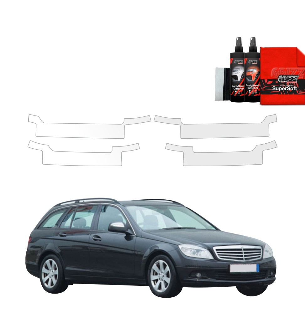 4w1 Folia ochronna na progi do Mercedes Benz C Klasa S204 Kombi (2007-2011)