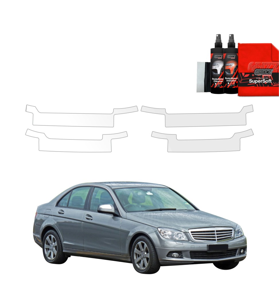 4w1 Folia ochronna na progi do Mercedes Benz C Klasa W204 Sedan (2007-2011)