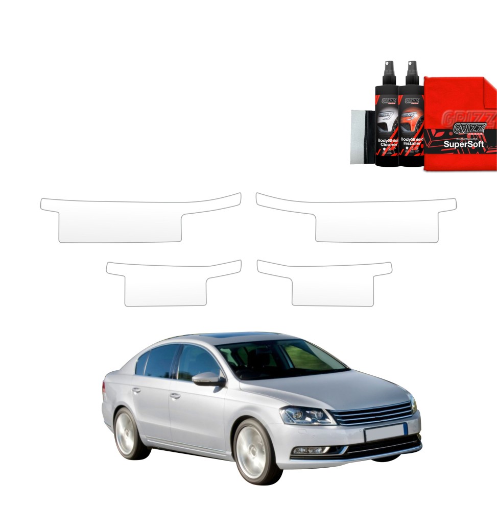 4w1 Folia ochronna na progi do Volkswagen Passat B7 Sedan (2010-2014)