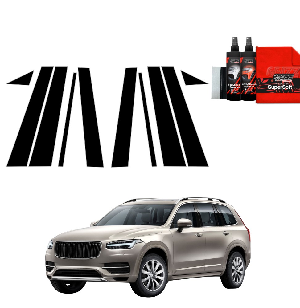 10w1 Czarna folia na słupki do Volvo XC90 (2015-2020)