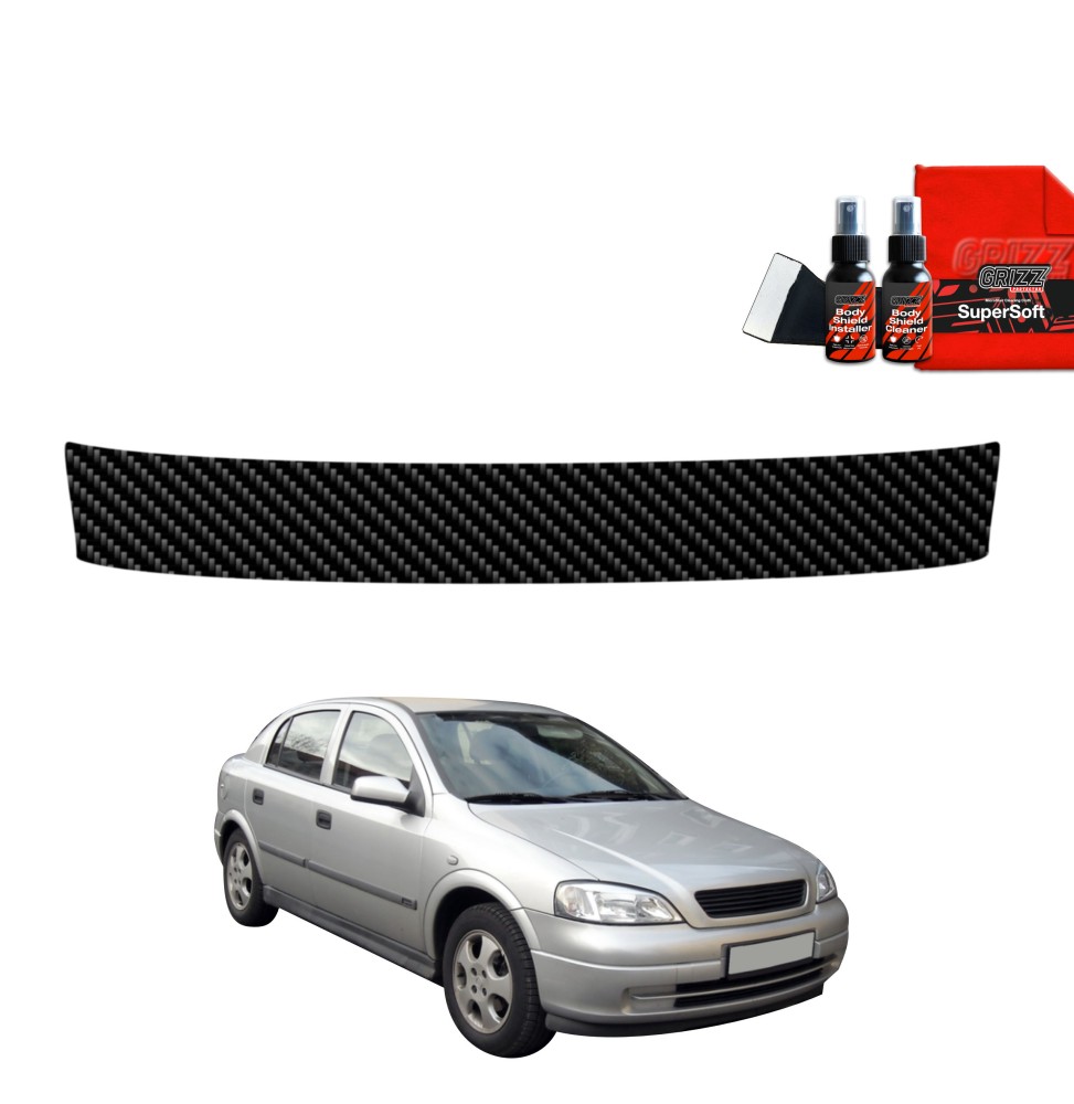 Folia karbonowa na próg bagażnika do Opel Astra G Hatchback 5D (1998-2009)