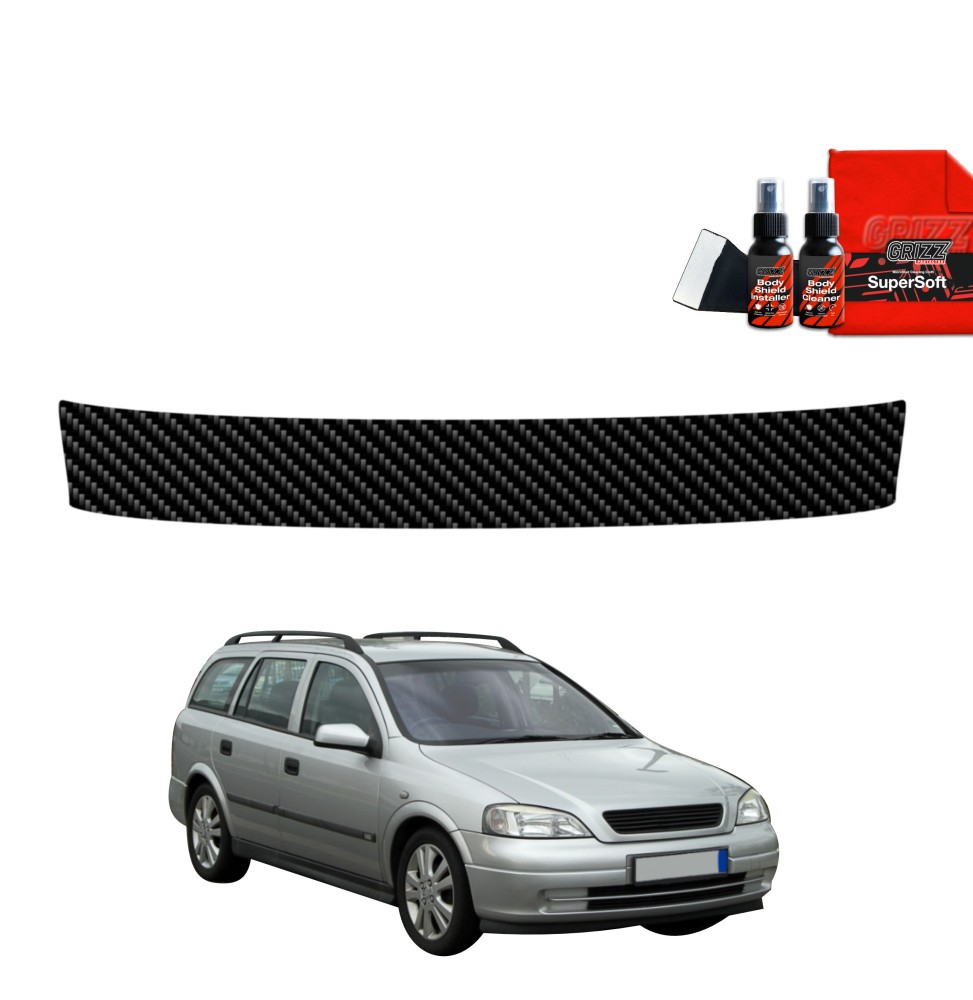 Folia karbonowa na próg bagażnika do Opel Astra G Kombi (1998-2009)