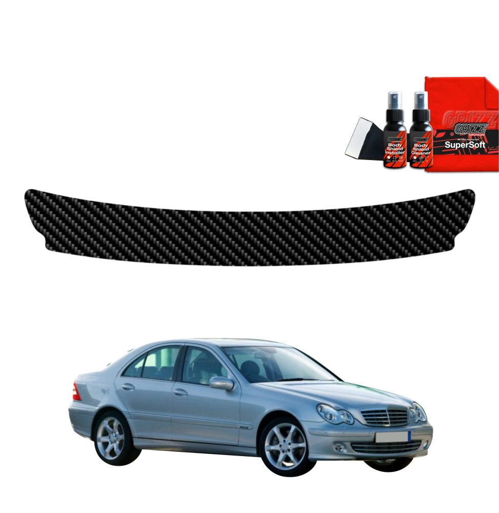 Folia karbonowa na próg bagażnika do Mercedes Benz C Klasa W203 Sedan (2000-2007)