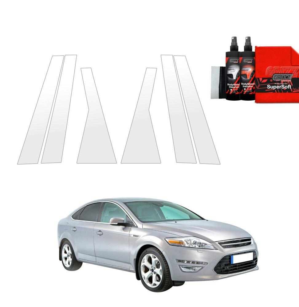 6w1 Folia ochronna na słupki do Ford Mondeo Mk4 Sedan (2007-2014)
