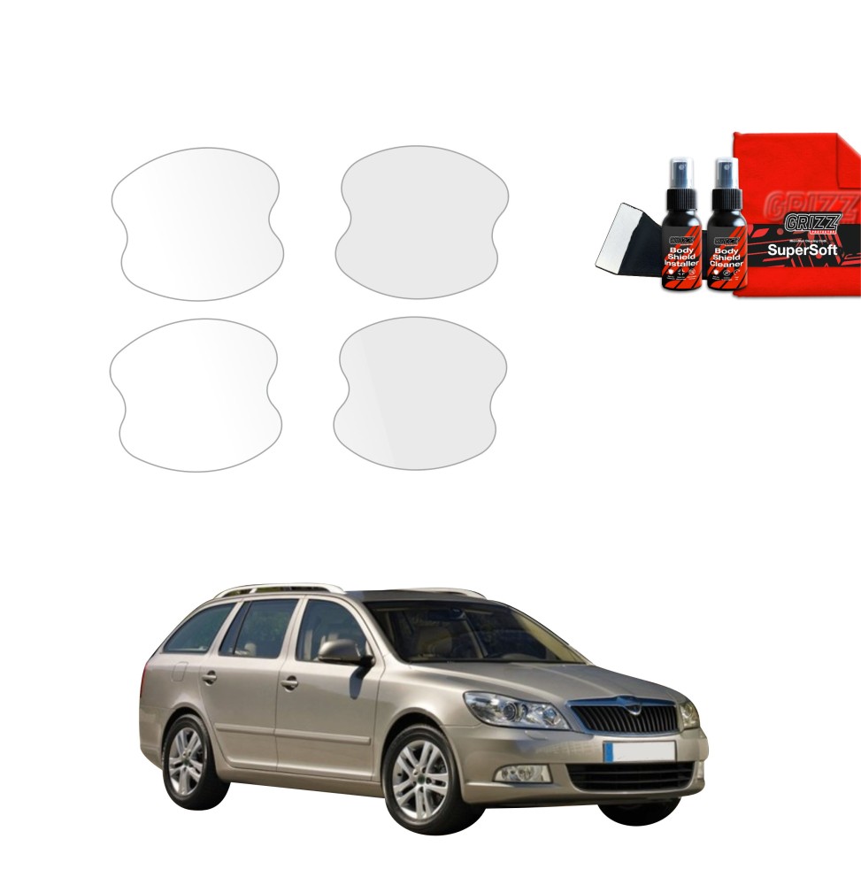 4w1 Folia ochronna pod klamki do Skoda Octavia 2 Kombi Facelifting (2008-2013)