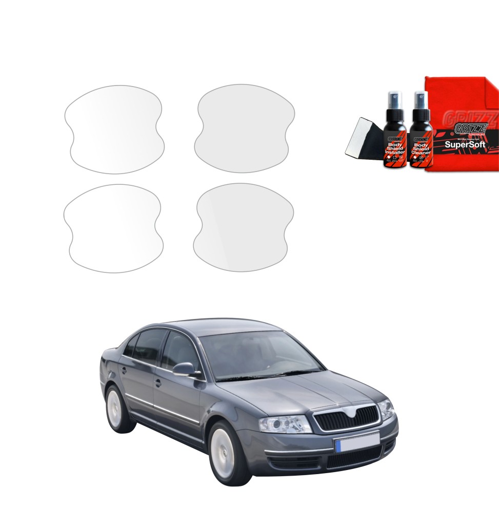 4w1 Folia ochronna pod klamki do Skoda Superb (2001-2008)