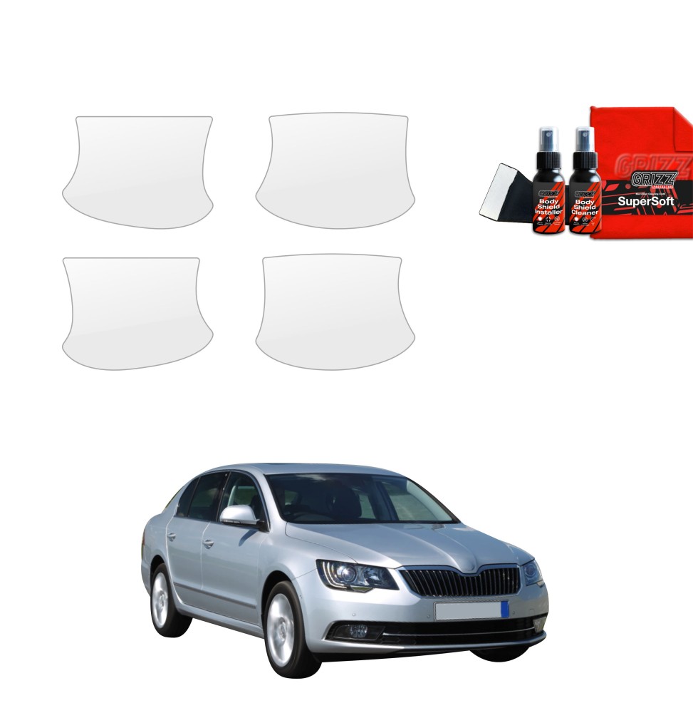 4w1 Folia ochronna pod klamki do Skoda Superb 2 Facelifting (2013-2015)