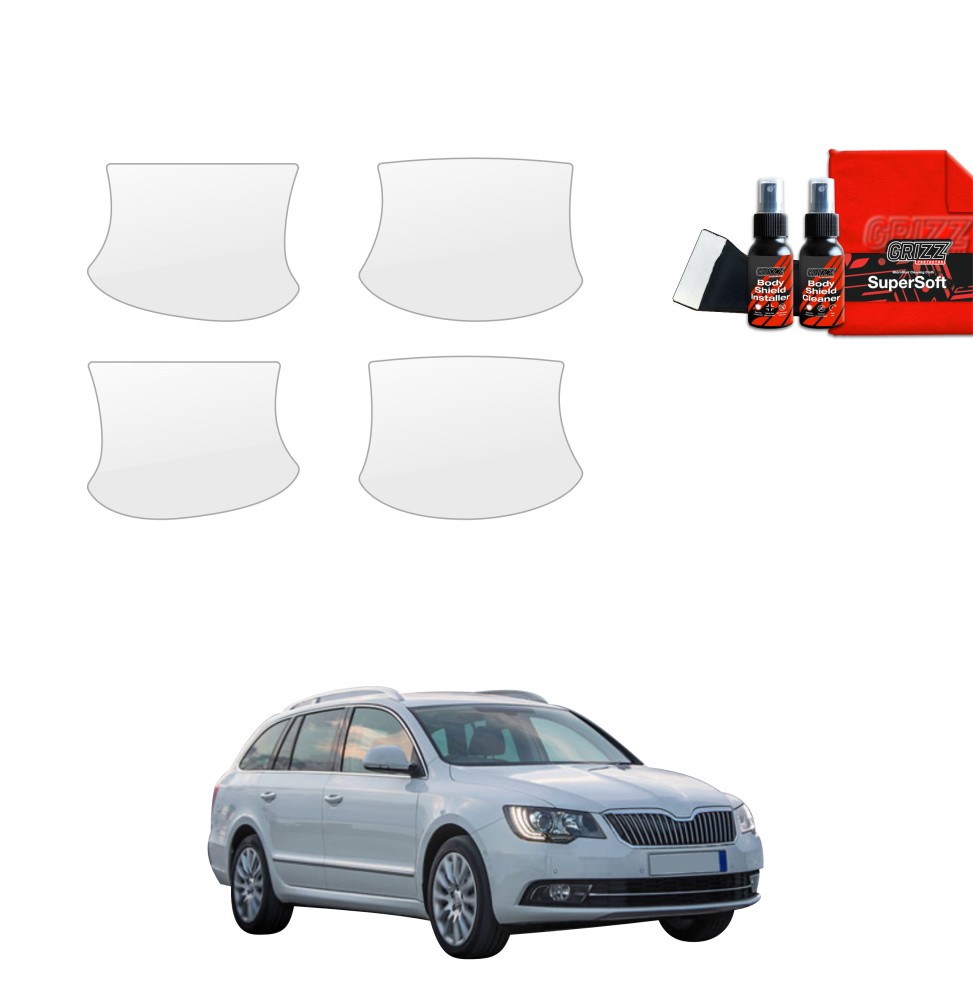 4w1 Folia ochronna pod klamki do Skoda Superb 2 Kombi Facelifting (2013-2015)