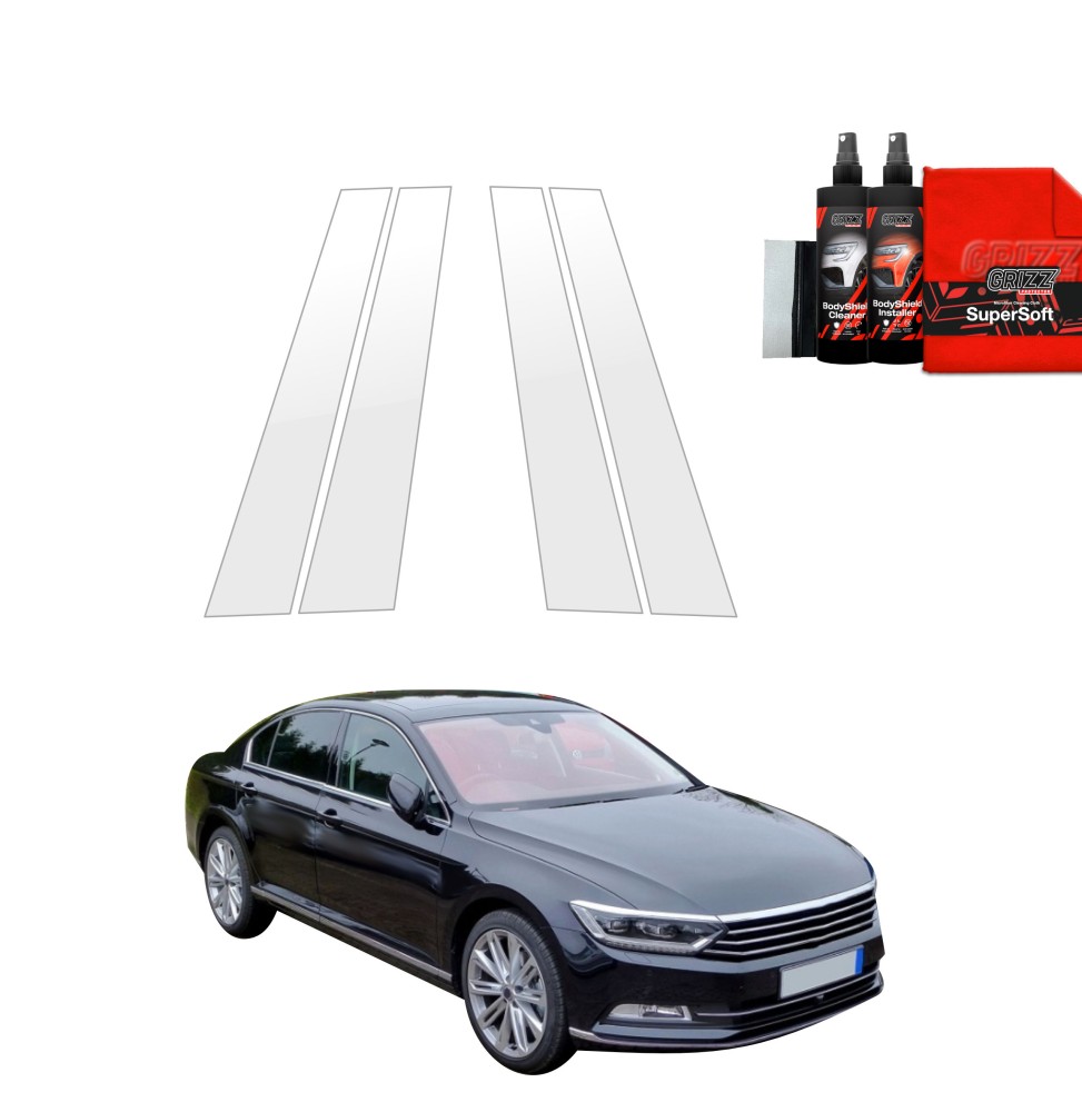 4w1 Folia ochronna na słupki do Volkswagen Passat B8 Sedan (2014-2022)