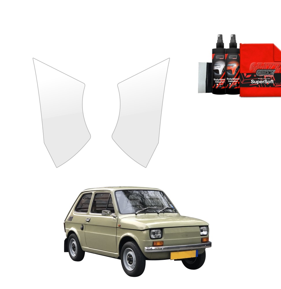 2w1 Folia ochronna na zderzak do Fiat 126P (1972-2000)