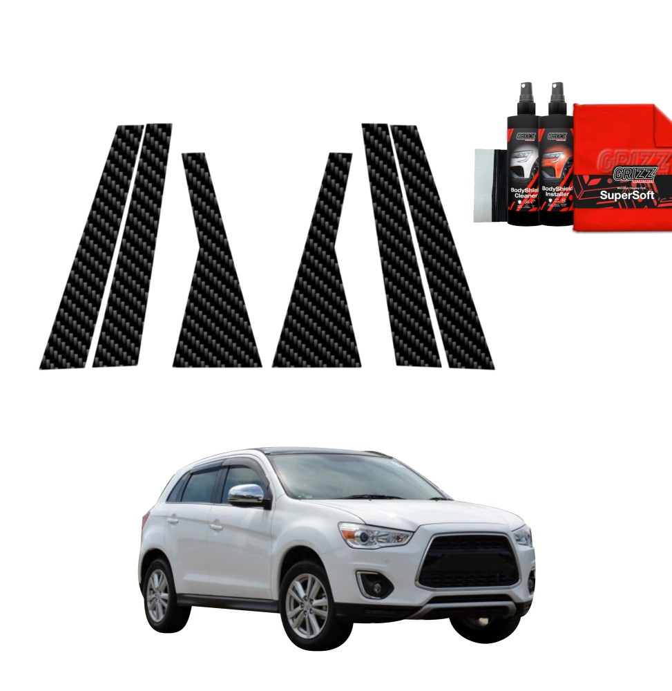 6w1 Folia karbonowa na słupki do Mitsubishi ASX (2010-2019)
