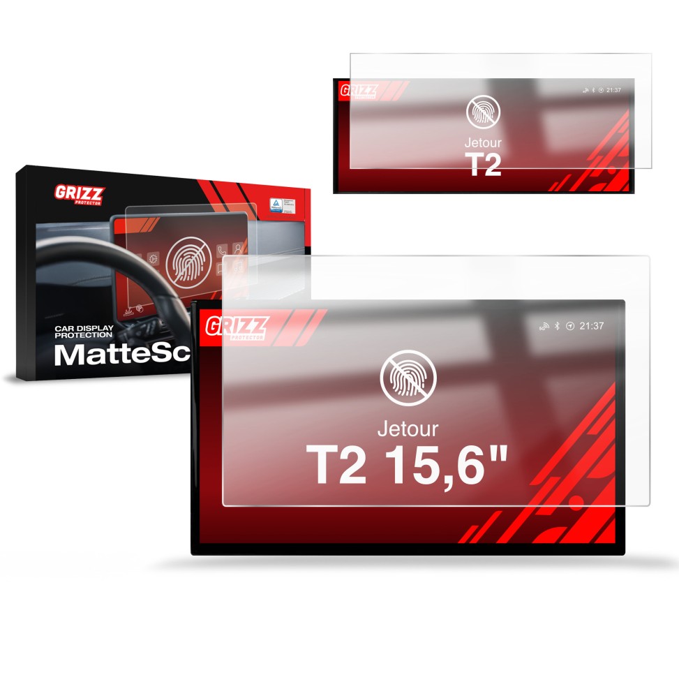 Folia antyodciskowa na ekran Jetour T2 15,6" (2025-2026) matowa Grizz 2w1