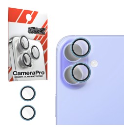 Szkło na aparat z ramką do Apple iPhone 16 Blue...