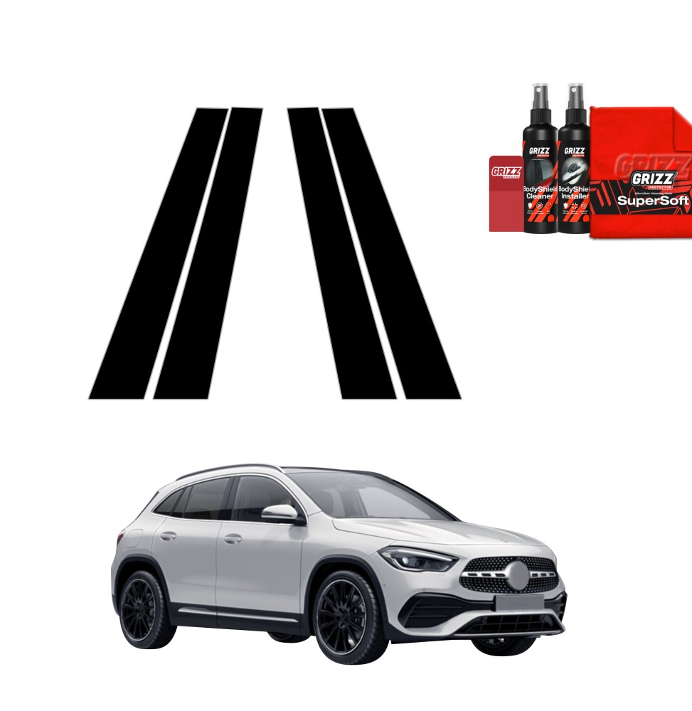 4w1 Czarna folia na słupki do Mercedes GLA 200 (2020-2026)