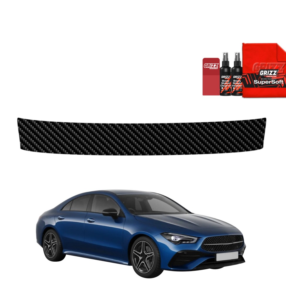 Folia karbonowa na próg bagażnika do Mercedes CLA 200 (2025-2026)