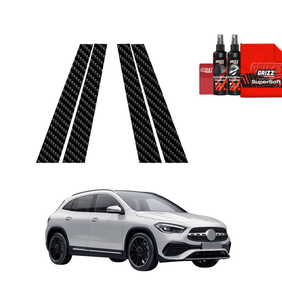 4w1 Folia karbonowa na słupki do Mercedes GLA 200 (2020-2026)