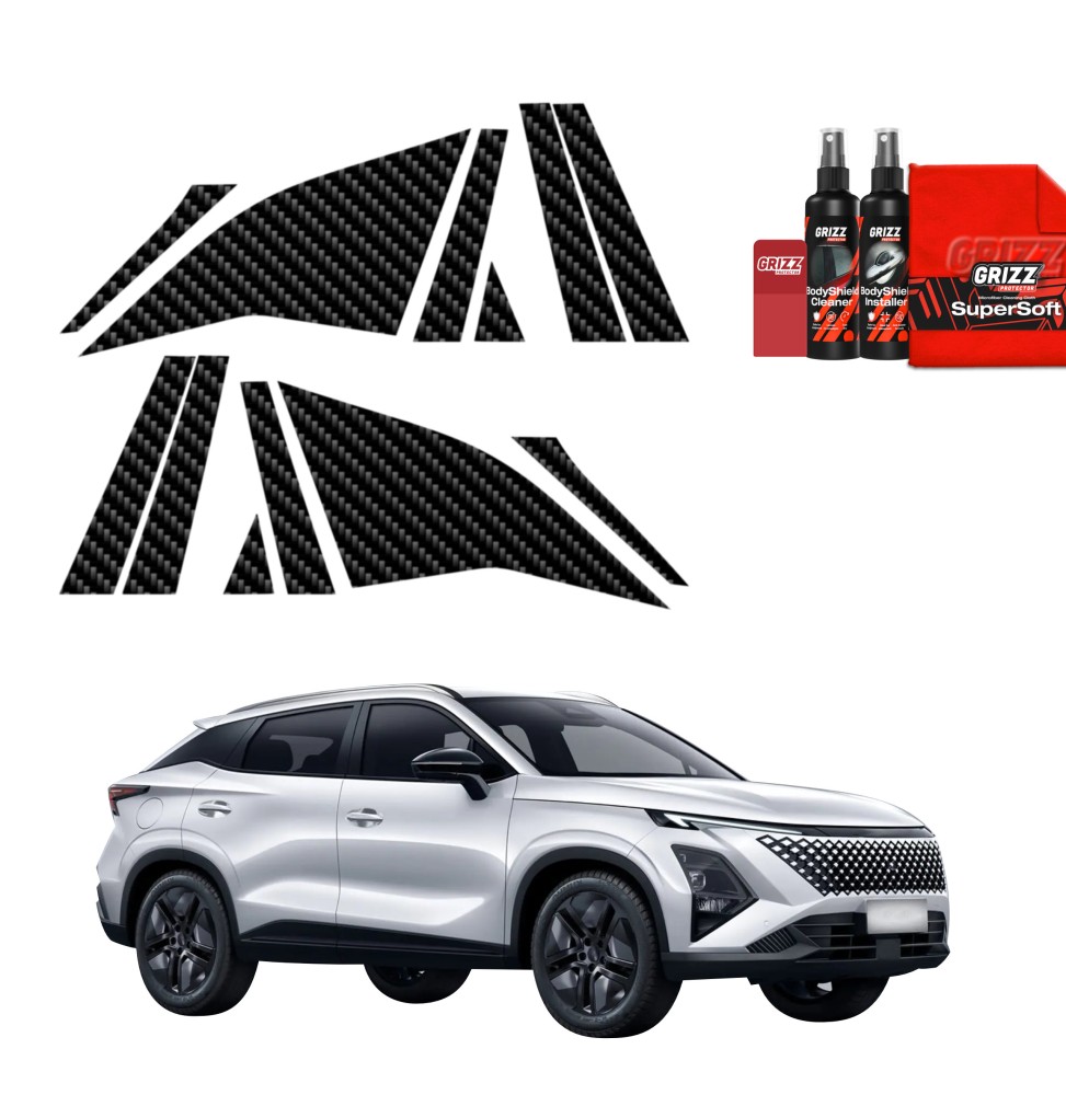 2w1 Folia karbonowa na słupki do OMODA 5 Hybrid (2025-2026)