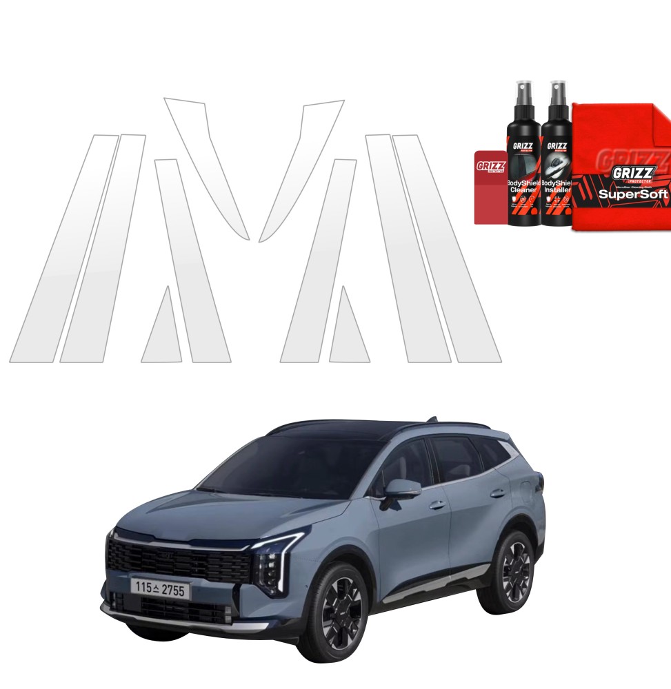 10w1 Folia ochronna na słupki do Kia Sportage 5 (2025-2026)
