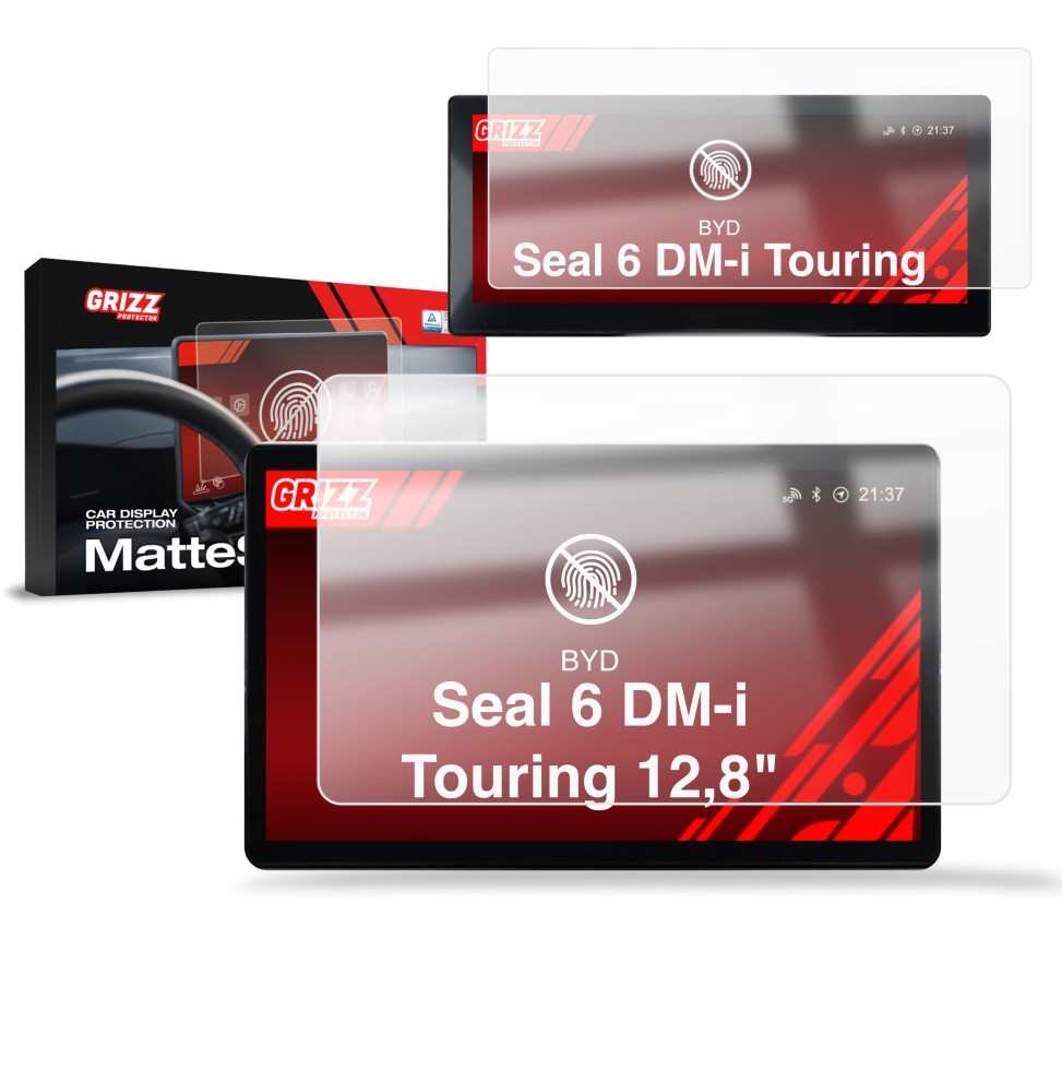 2w1 Folia antyodciskowa na ekran BYD Seal 6 DM-i Touring 12,8" (2025-2026) matowa Grizz