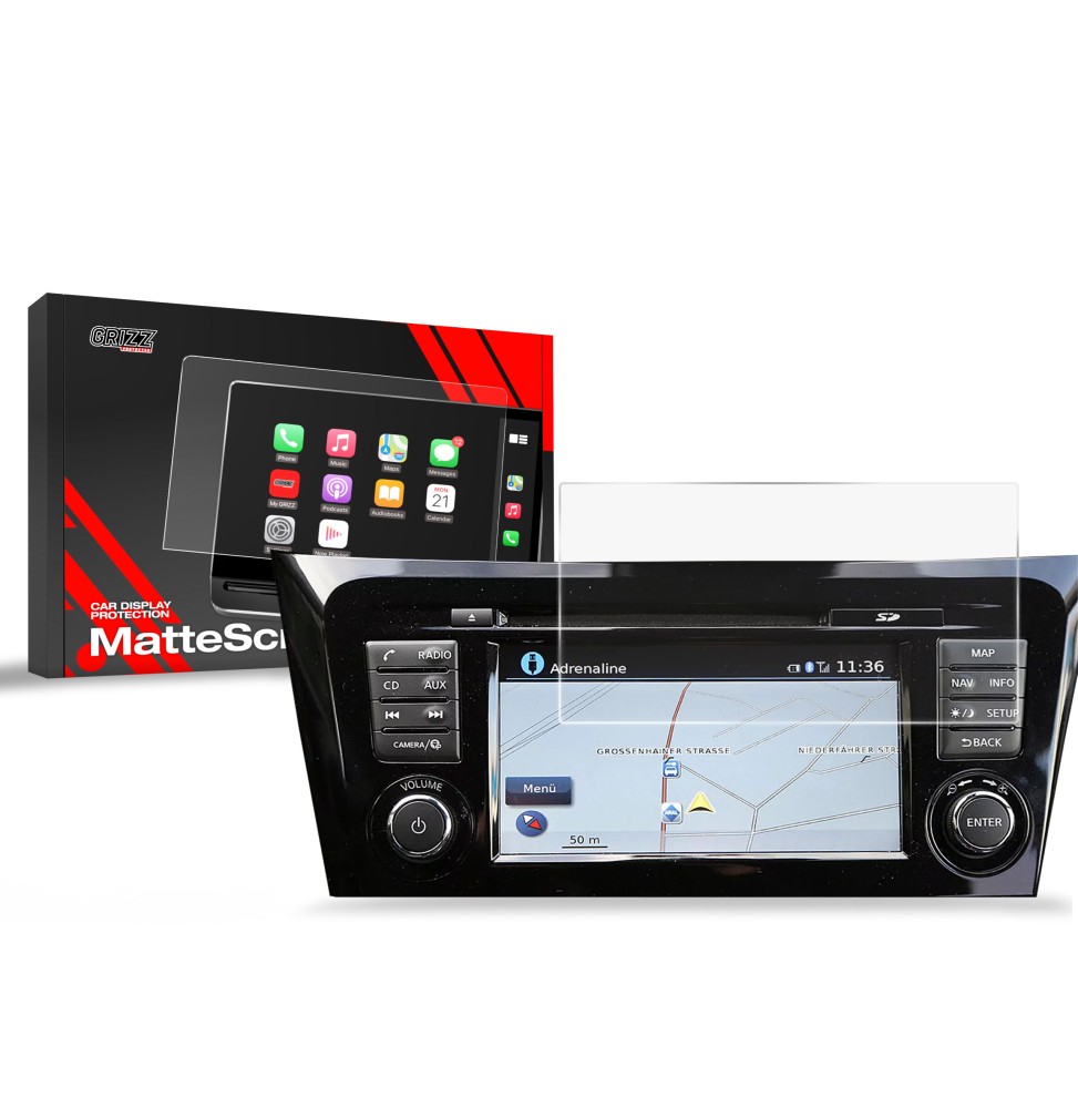 Folia antyodciskowa na ekran do Nissan X-Trail 3 (2013-2017) matowa Grizz