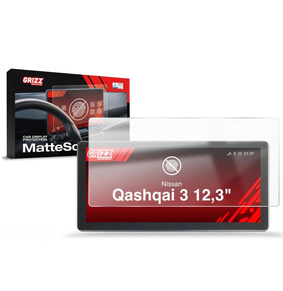 Folia antyodciskowa na ekran do Nissan Qashqai 3 12,3" (2021-2025) matowa Grizz