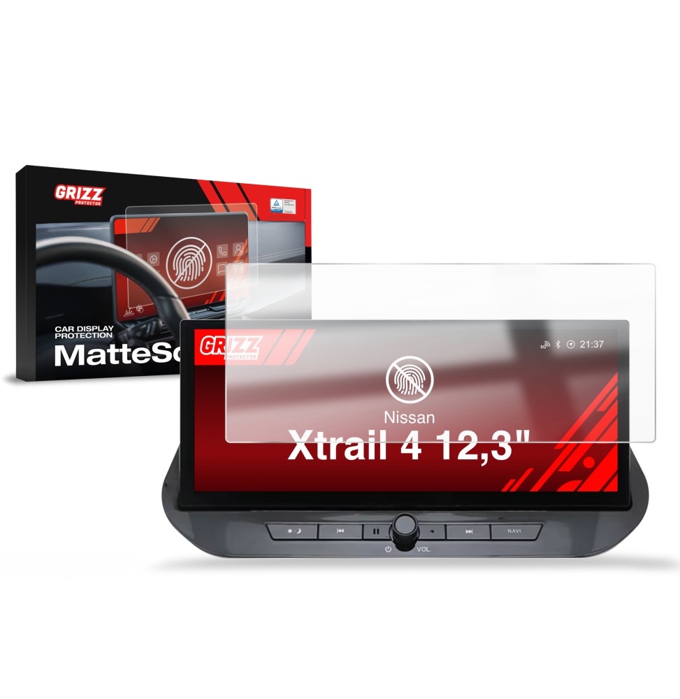 Folia antyodciskowa na ekran do Nissan Xtrail 4 12,3" (2021-2025) matowa Grizz