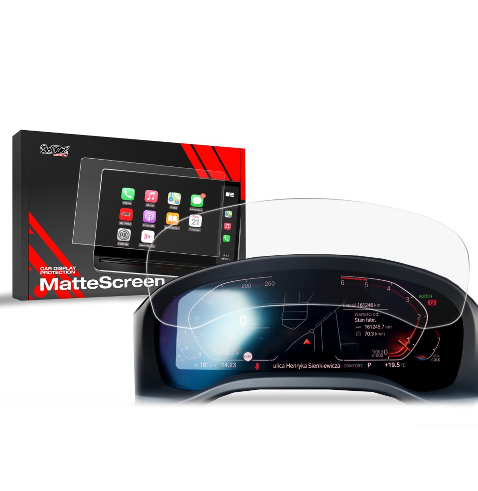 Folia antyodciskowa na ekran BMW X4 G02 Live Cockpit 12,25" (2018-2025) matowa Grizz