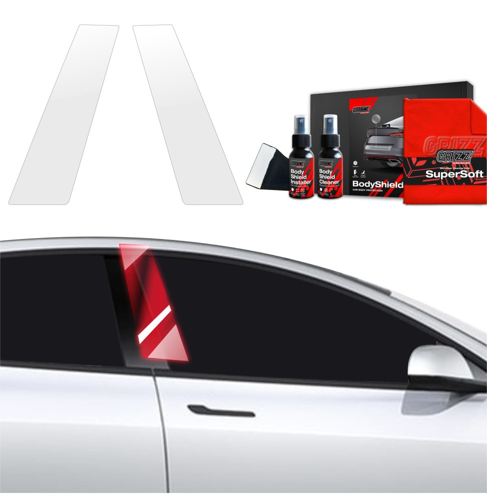 2w1 Folia ochronna na słupki do Tesla Model 3 (2021-2025)