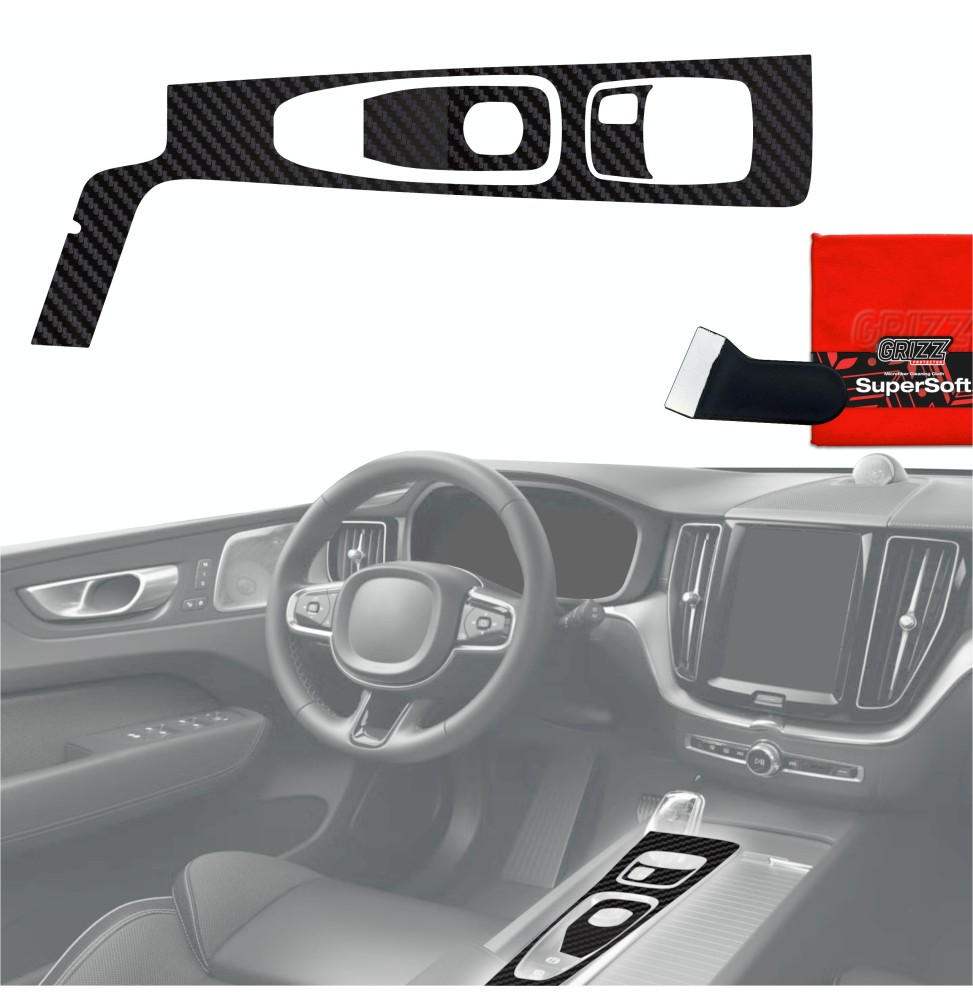 Folia do wnętrza Volvo XC60 T6 (2021-2022) GRIZZ 3w1 Karbonowa Antyodciskowa