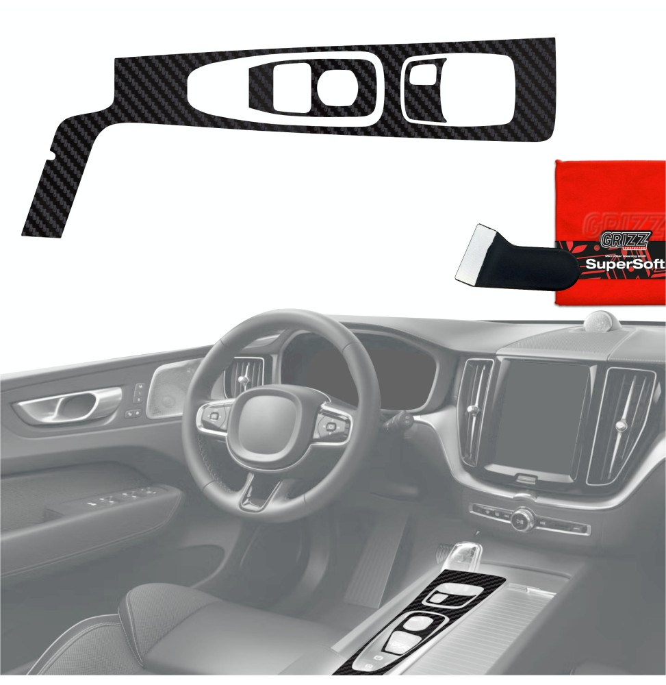 Folia do wnętrza Volvo XC60 D4 Drive Mode (2020) GRIZZ 3w1 Karbonowa Antyodciskowa