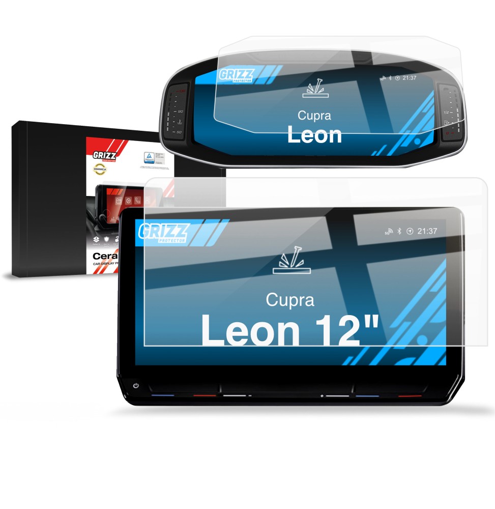 Folia ceramiczna na ekran Cupra Leon 12" (2020-2024) Grizz 2w1