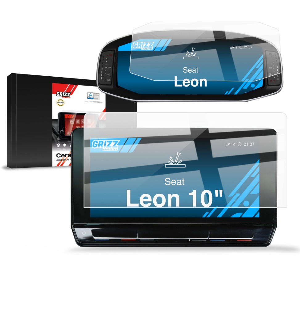 Folia ceramiczna na ekran Seat Leon 10" (2020-2024) Grizz 2w1