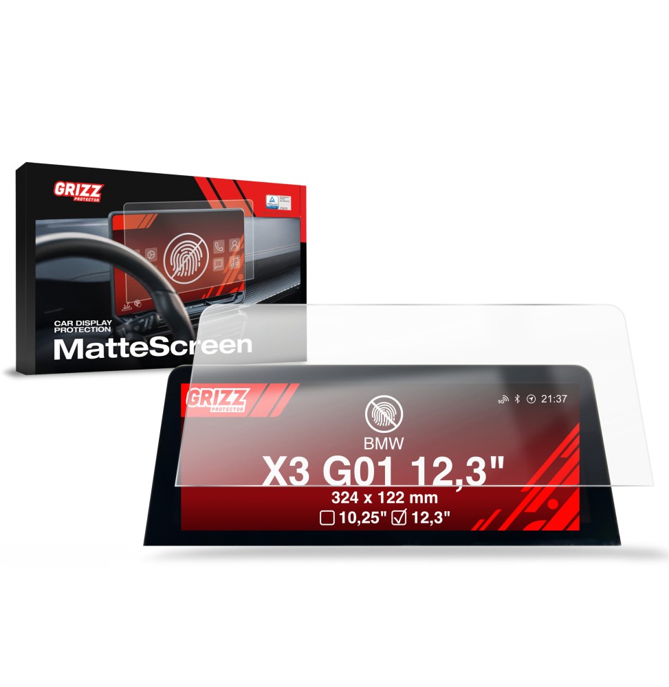 Folia antyodciskowa na ekran BMW X3 G01 12.3" (2021-2024) matowa Grizz