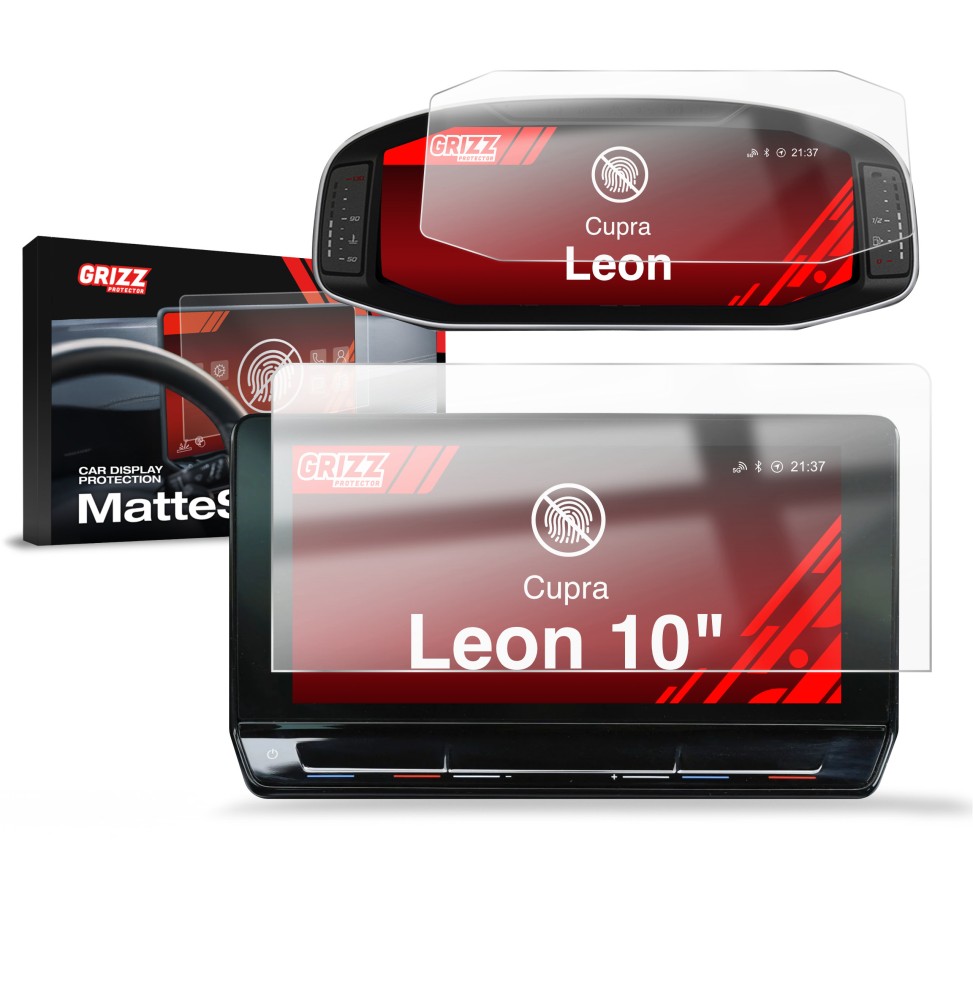 Folia antyodciskowa na ekran Cupra Leon 10" (2020-2024) matowa Grizz 2w1