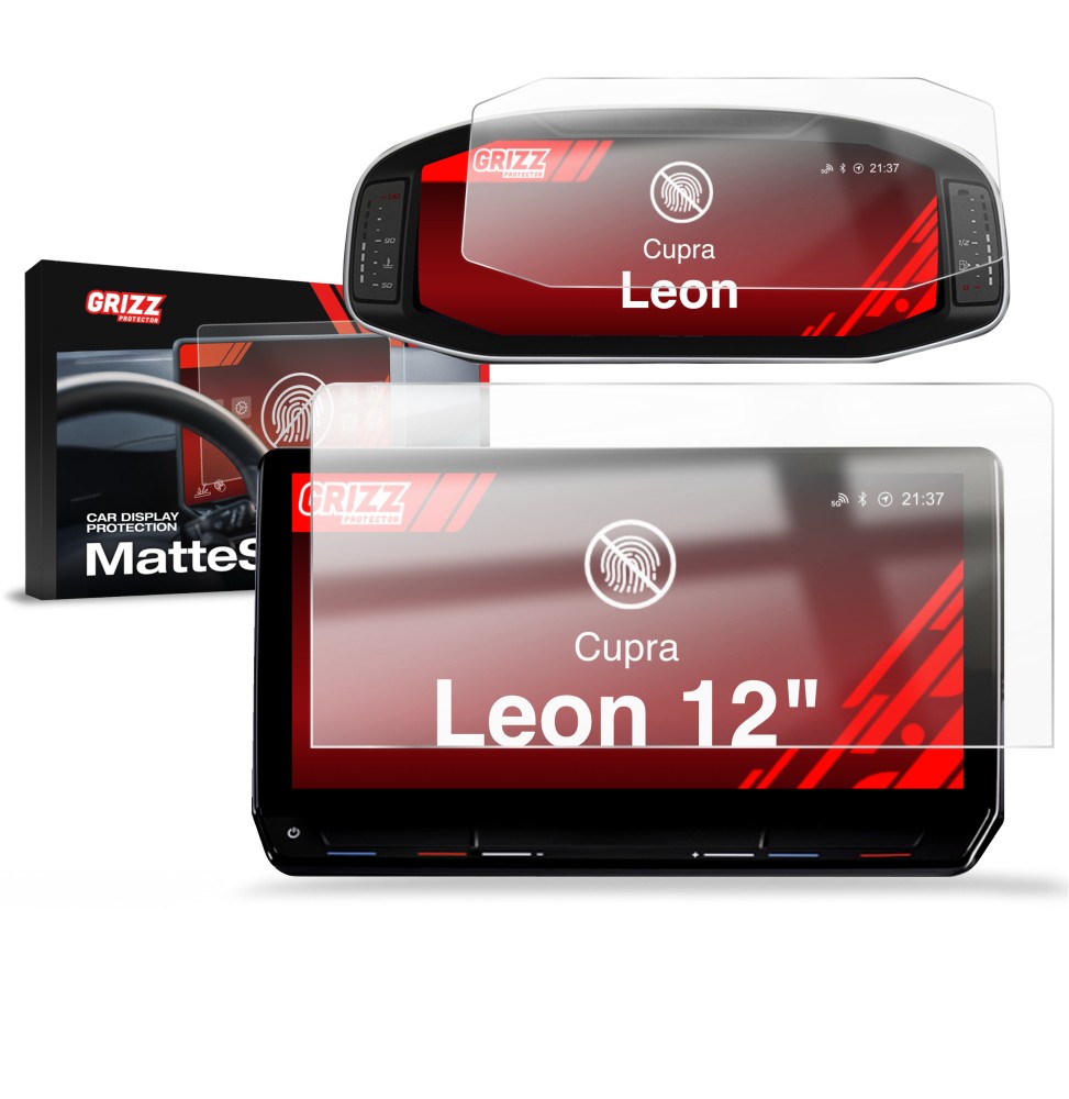 Folia antyodciskowa na ekran Cupra Leon 12" (2020-2024) matowa Grizz 2w1