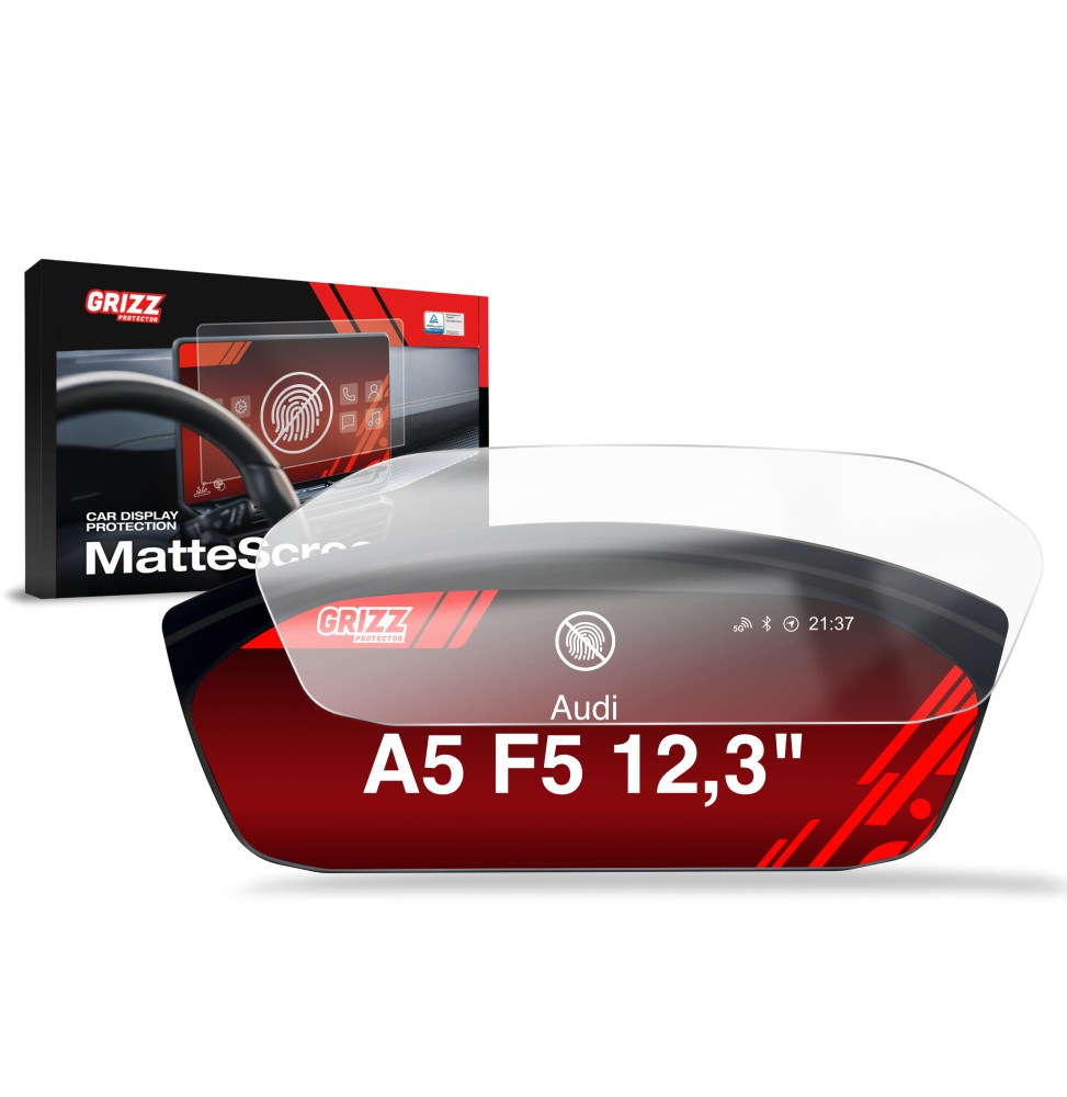 Folia antyodciskowa na ekran Audi A5 F5 Virtual Cockpit Plus 12,3" (2020-2024) matowa Grizz