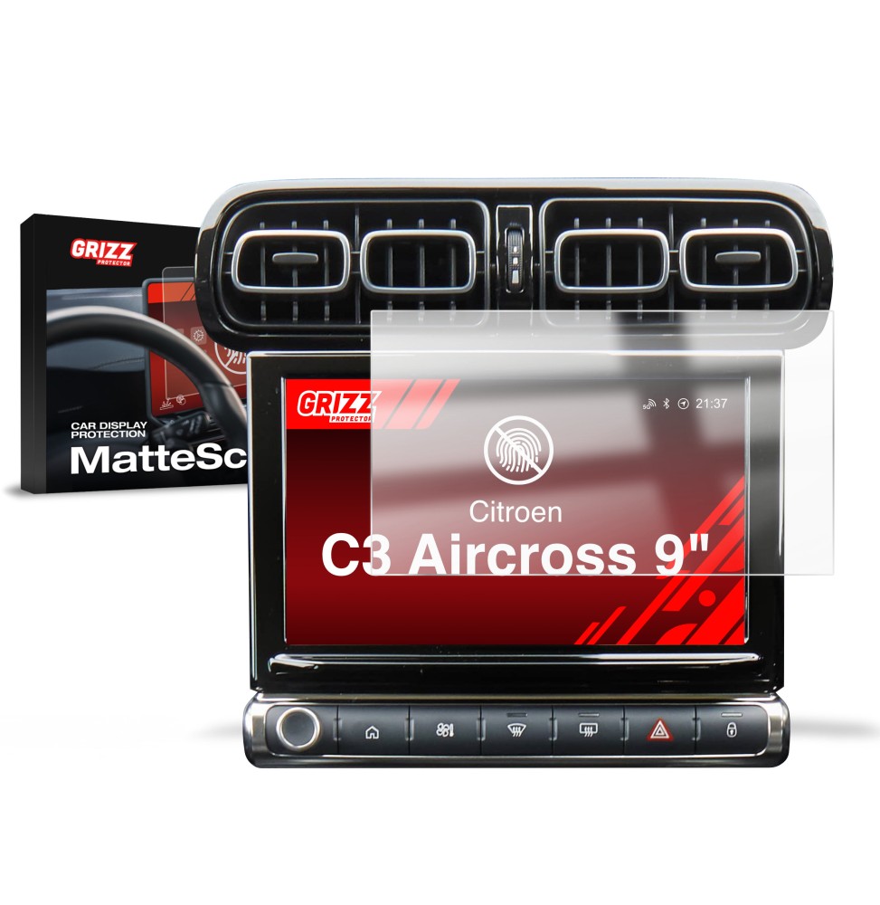 Folia antyodciskowa na ekran Citroen C3 Aircross 9" (2019-2024) matowa Grizz