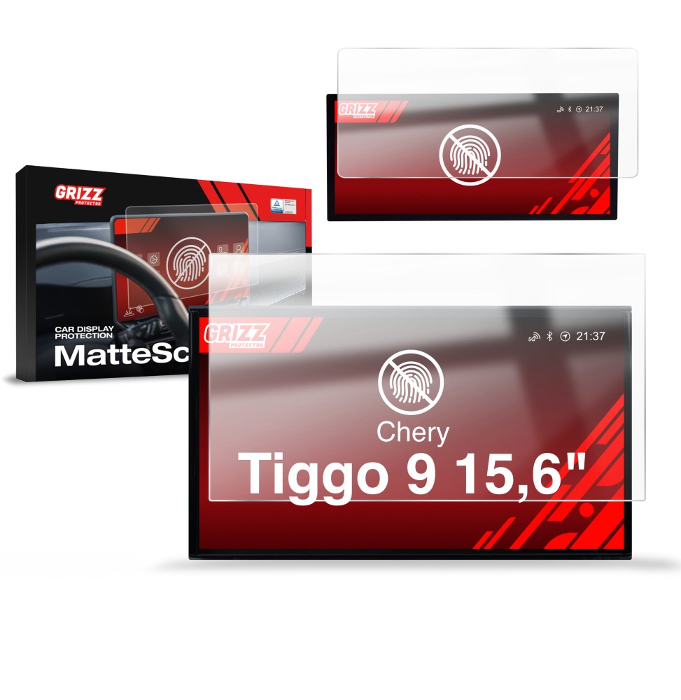 Folia antyodciskowa na ekran Chery Tiggo 9 15,6" (2025-2026) matowa Grizz 2w1
