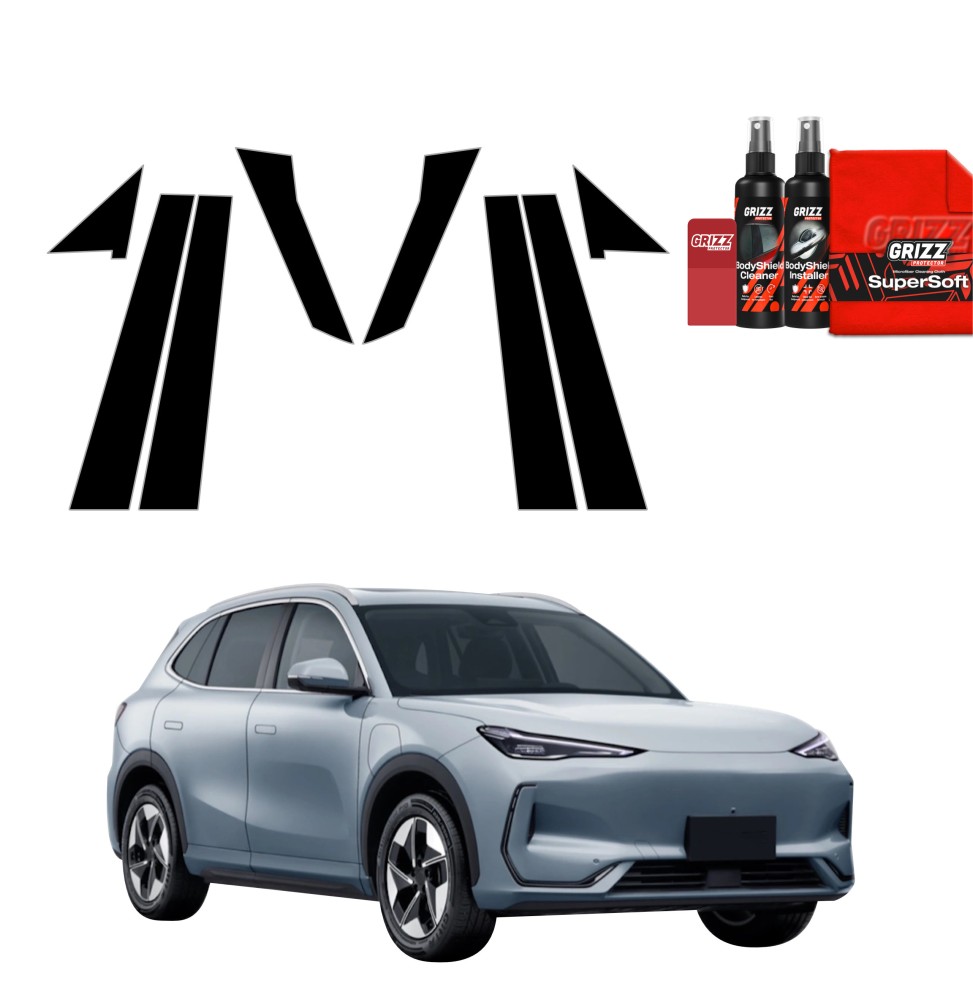 8w1 Czarna folia na słupki do Geely EX5 (2025-2026)