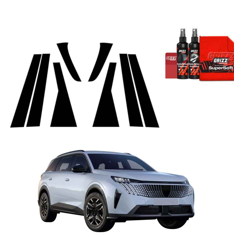 8w1 Czarna folia na słupki do Peugeot 5008 (2025-2026)
