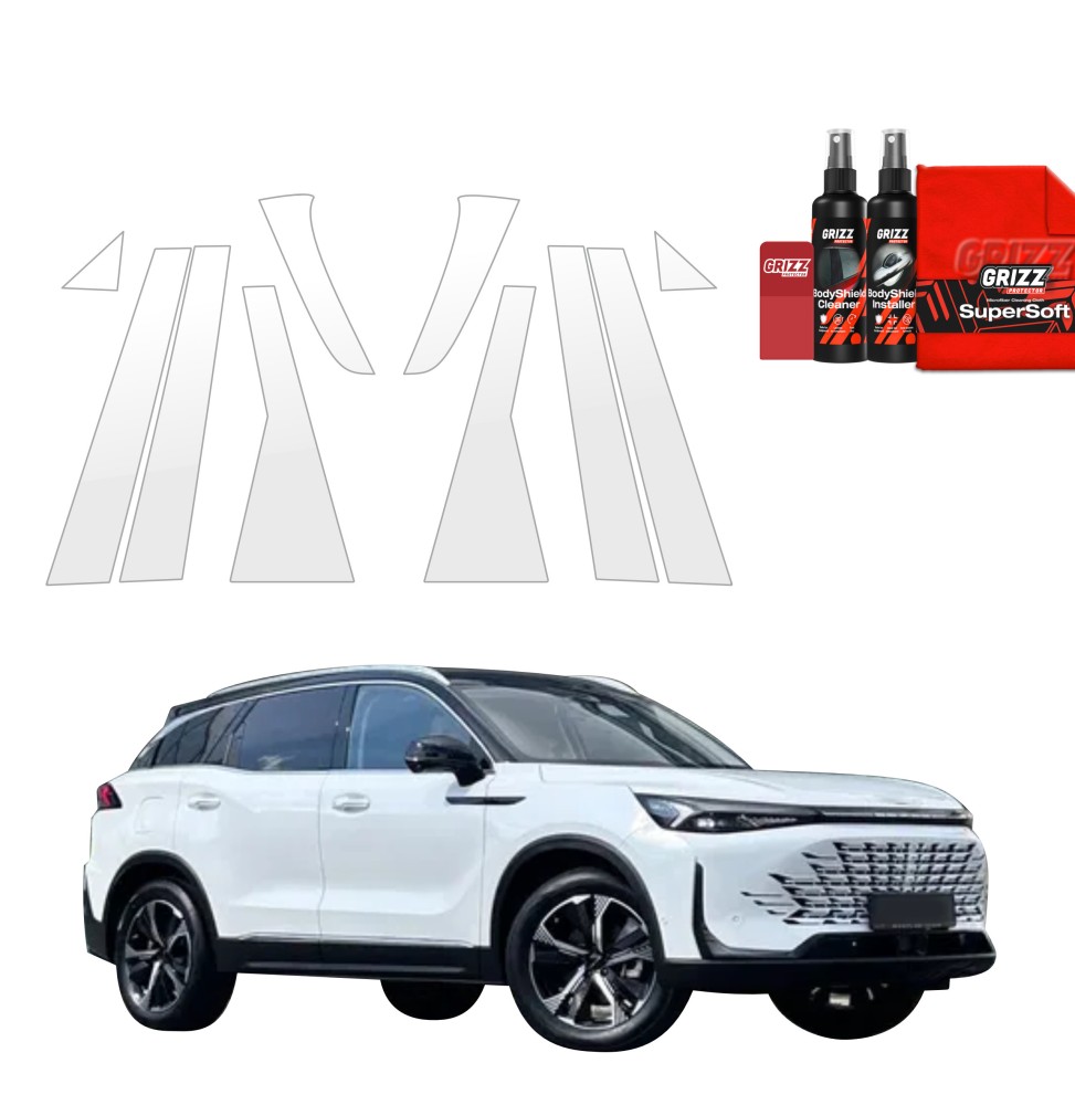 12w1 Folia ochronna na słupki do BAIC BEIJING 7 (2024-2026)