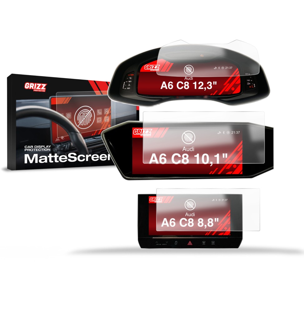 Folia antyodciskowa na ekran Audi A6 C8 Virtual Cockpit (2018-2024) matowa Grizz 3w1
