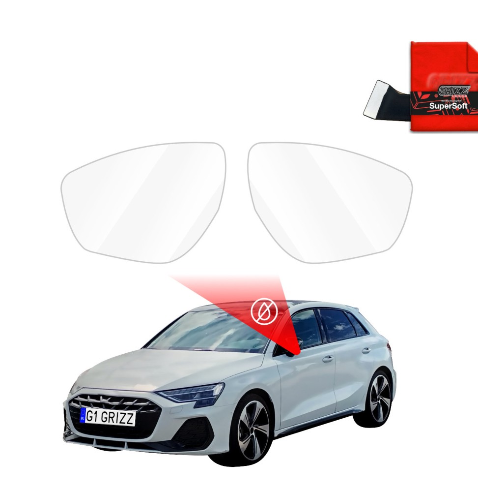 Folia przeciwdeszczowa na lusterka do Audi A3 8Y Hatchback 5D (2024-2026)