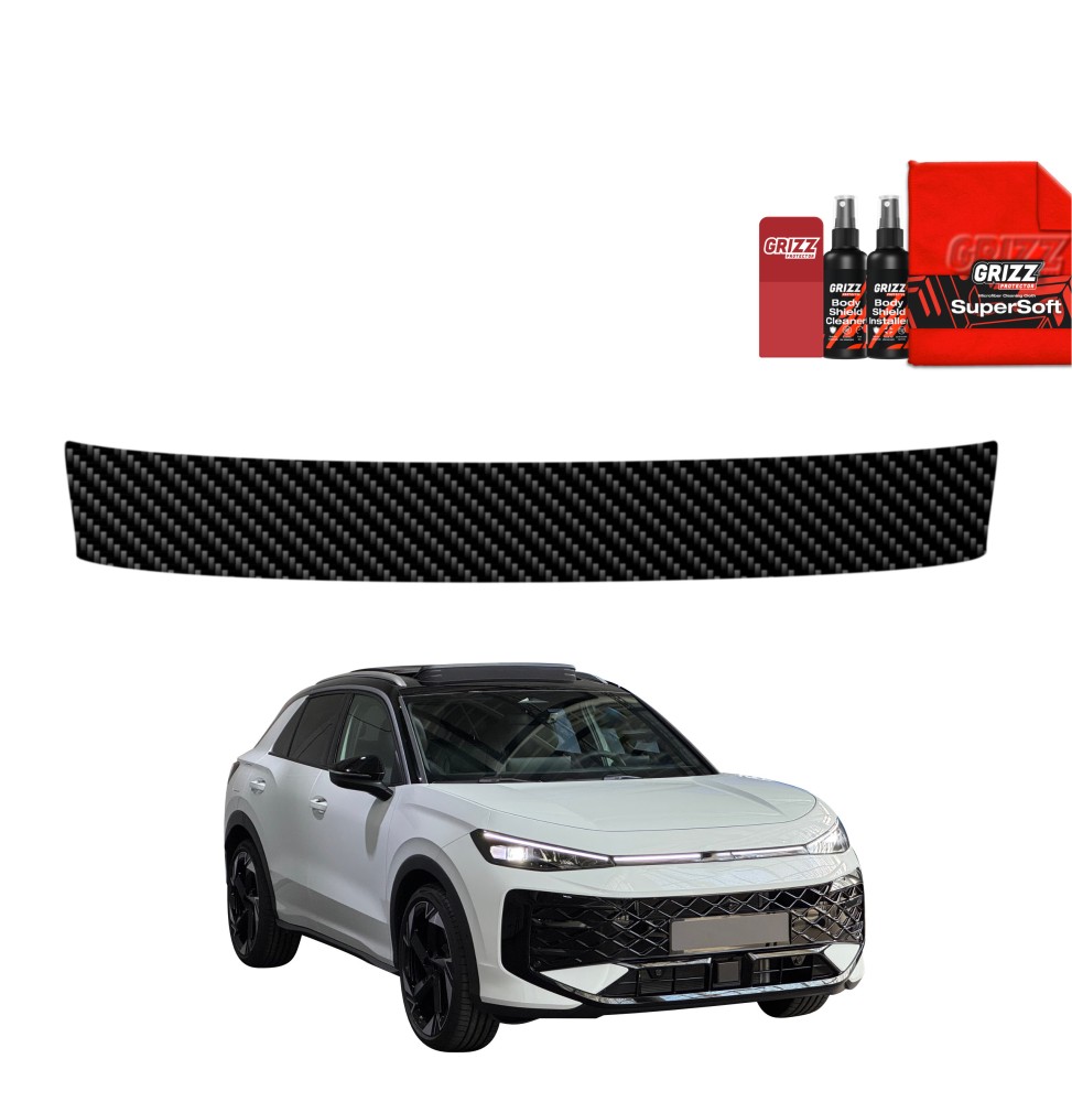 Folia karbonowa na próg bagażnika do Volkswagen T-Roc (2025-2026)