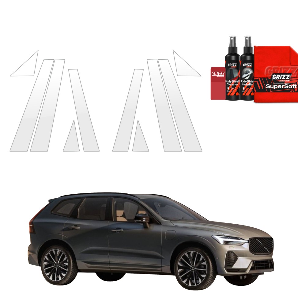 10w1 Folia ochronna na słupki do Volvo XC60 (2025-2026)