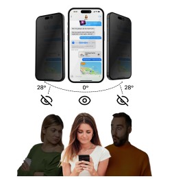 Prywatyzujące szkło hartowane 3D do Apple iPhone 16 GRIZZ SecretStrong