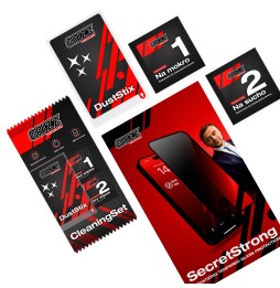 Prywatyzujące szkło hartowane 3D do Apple iPhone 16 Pro Max GRIZZ SecretStrong