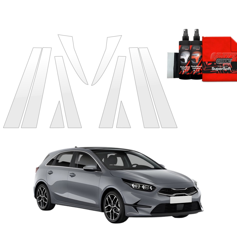 10w1 Folia ochronna na słupki do Kia Ceed Hatchback (2021-2025)