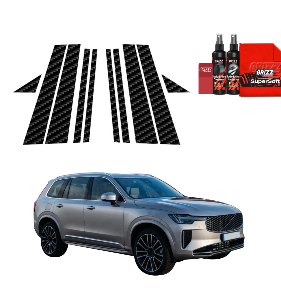 10w1 Folia karbonowa na słupki do Volvo XC90 (2026)